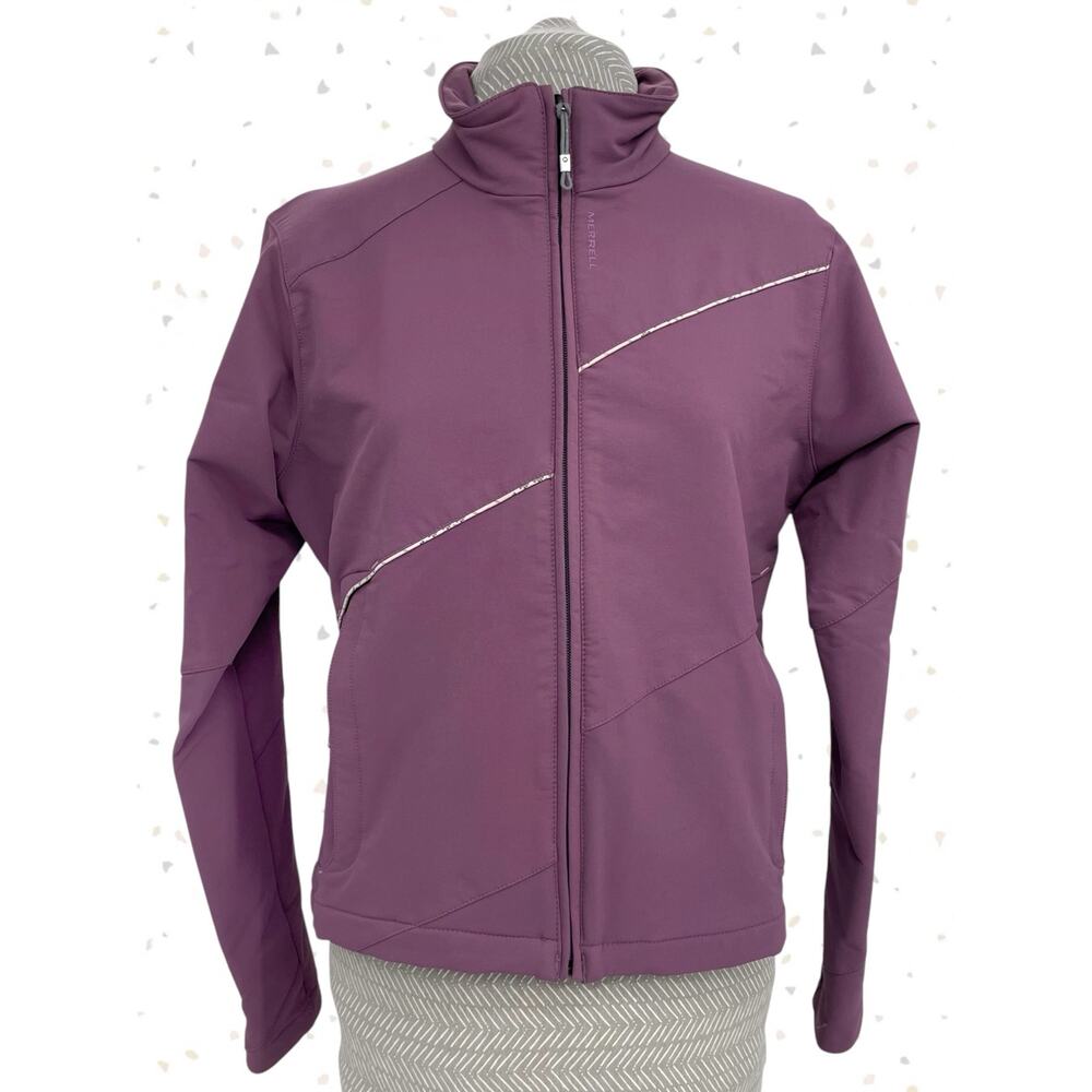 Merrell Purple Softshell Jacket Full Zip Up Hiking Outdoor Coat Gorpcore Size M